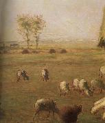 Jean Francois Millet Detail of  Spring,haymow France oil painting artist